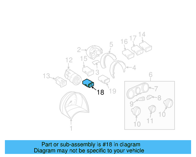 Tract Control Switch 1C0-927-133-20H - View 7