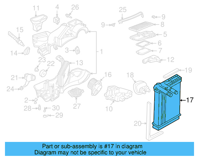 HVAC Heater Control Valve 1H0-820-119-A