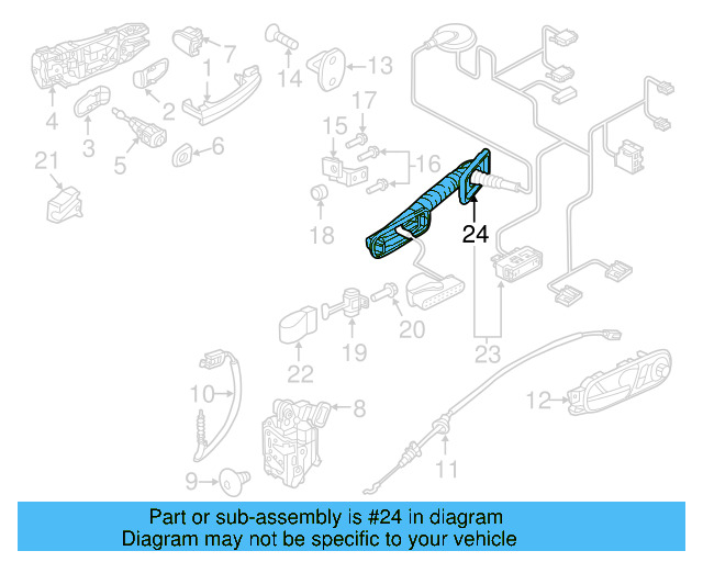 Door Check Cover 5N0-959-843-B - View 7