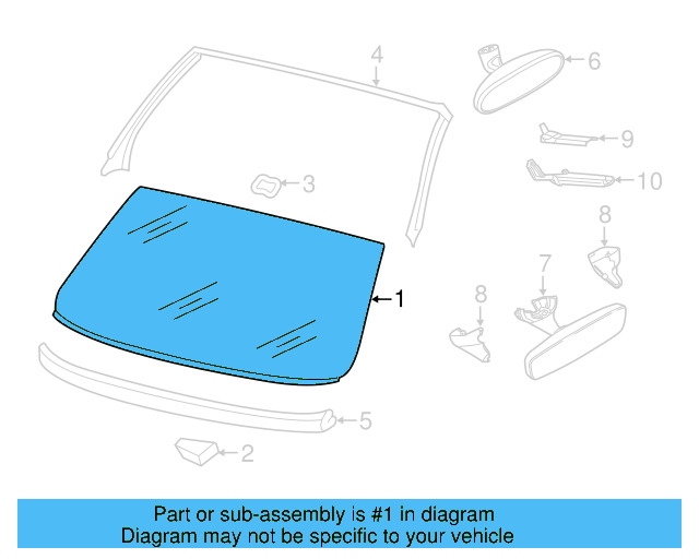 Windshield 5C5-845-011-AC-NVB