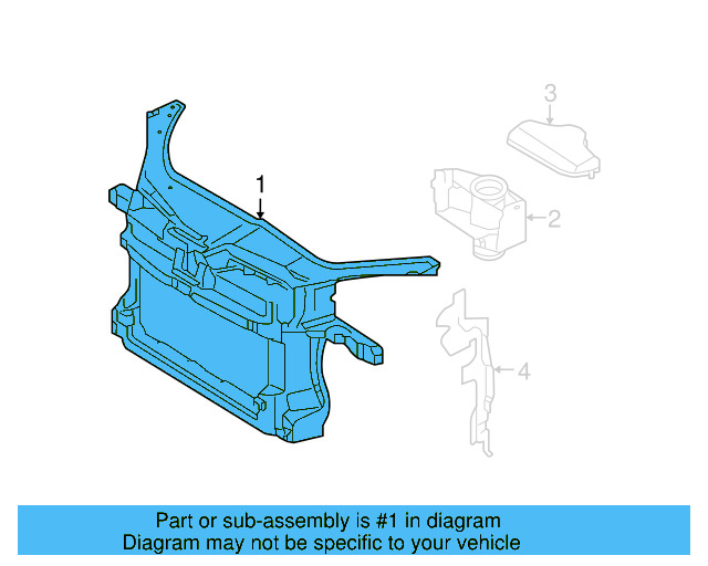 Radiator Support 1K0-805-588-T - View 3