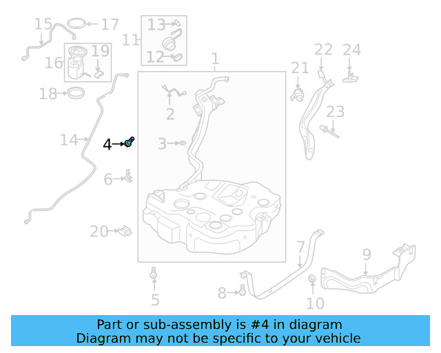 Fuel Tank Upper Bolt N-906-938-04