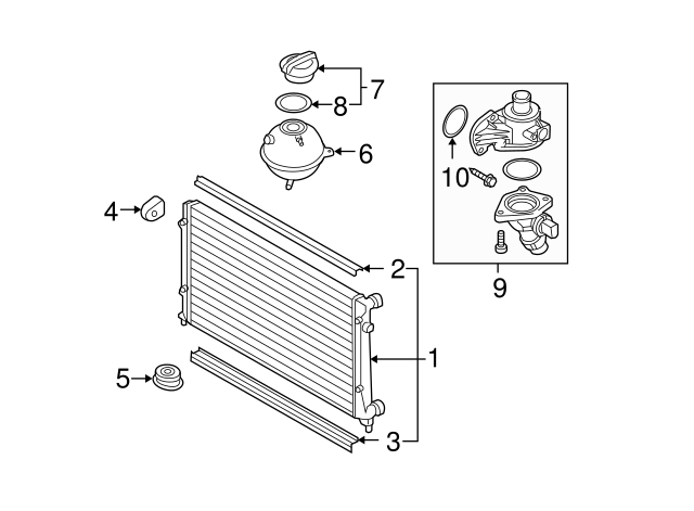 Upper Mount 1K0-121-367-P - View 85