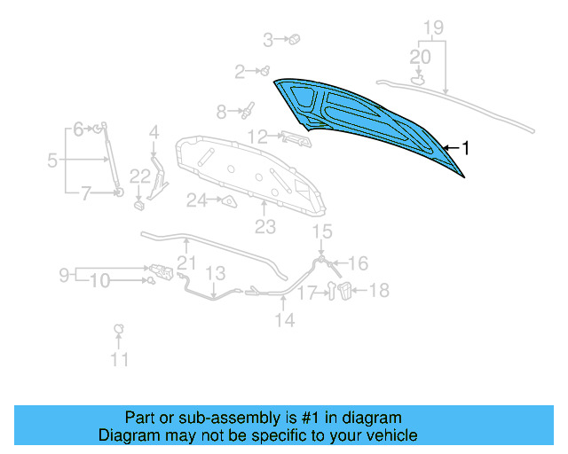 Hood Panel 1K0-823-031-J - View 8