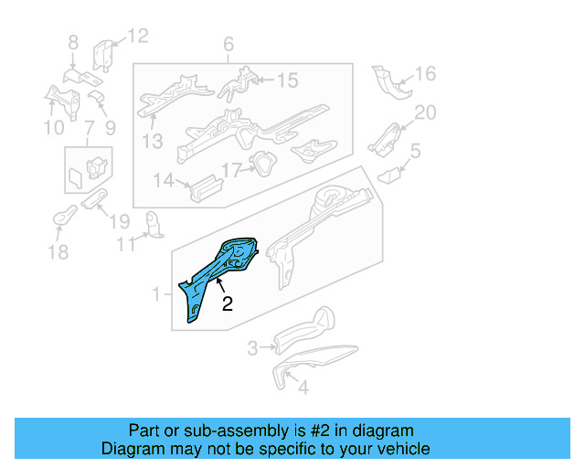 Apron Panel 1C0-809-106-B - View 6