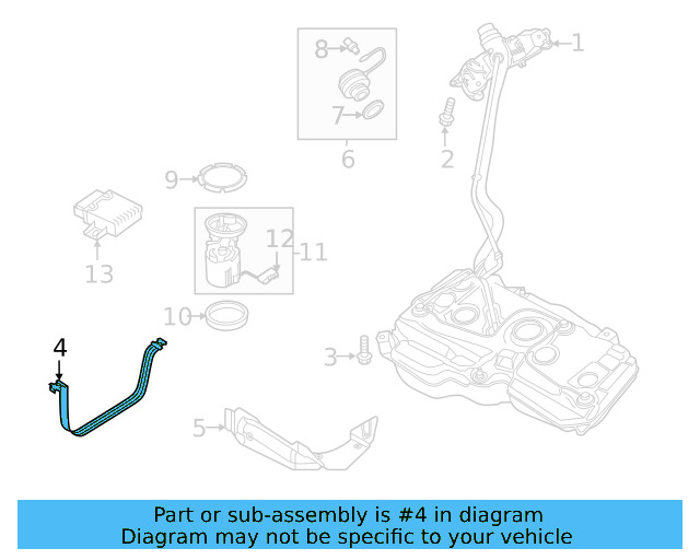 Tank Strap 5QM-201-654 - View 3