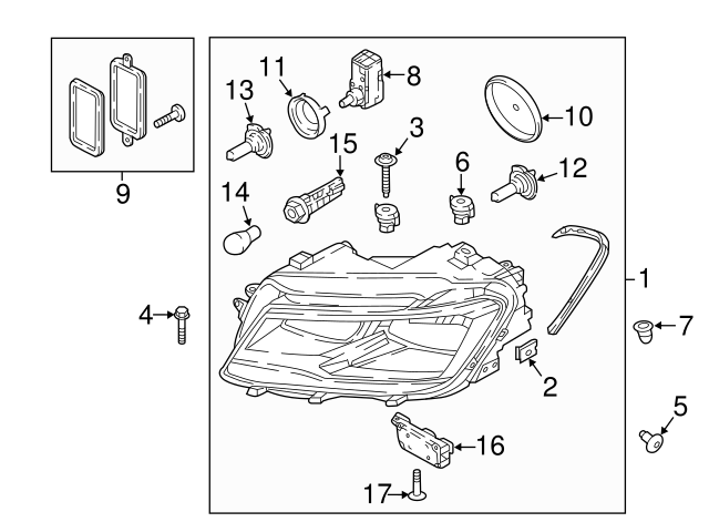 Headlamp Assembly U WHT-006-406 - View 5