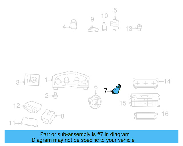 Pedal Adj Switch 7B0-945-515 - View 2