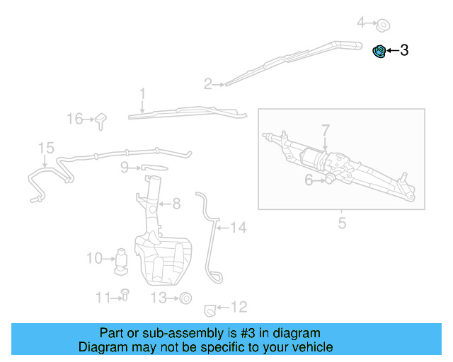 Wiper Arm Assembly Nut WHT-004-436 - View 2
