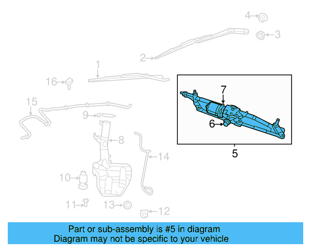Motor & Linkage 7B0-955-023-D - View 2