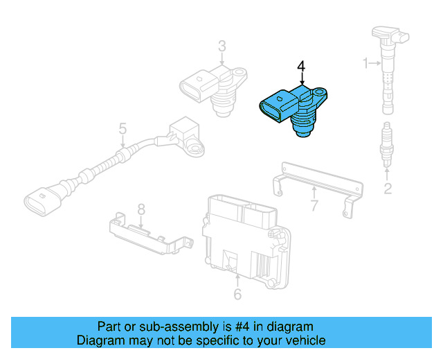 Engine Crankshaft Position Sensor 06H-906-433 - View 12