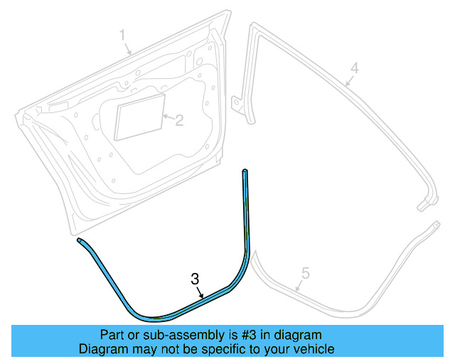 Door Weather 3C8-839-701-B-5AP - View 5