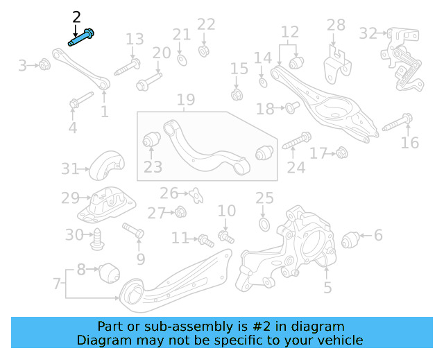 Lower Control Arm Mount Bolt N-106-405-01 - View 53
