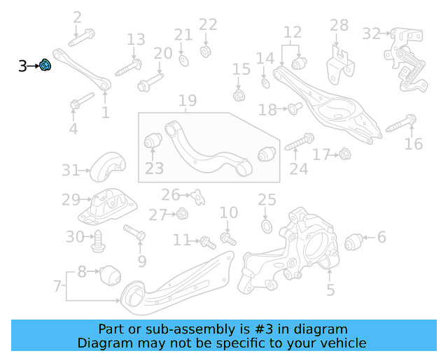 Lower Control Arm Mount Bolt N-106-405-01 - View 52