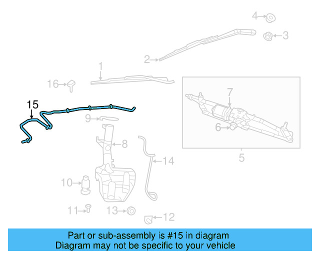 Washer Hose 7B0-955-350-B - View 5