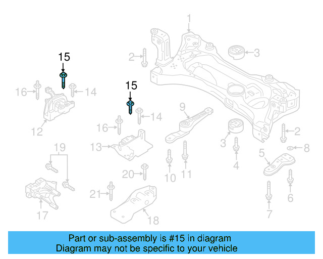 Motor Mount Mount Bolt N-107-069-01 - View 47