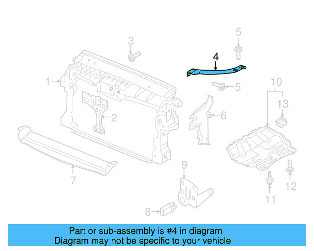 Upper Tie Bar 5N0-806-929-A - View 2