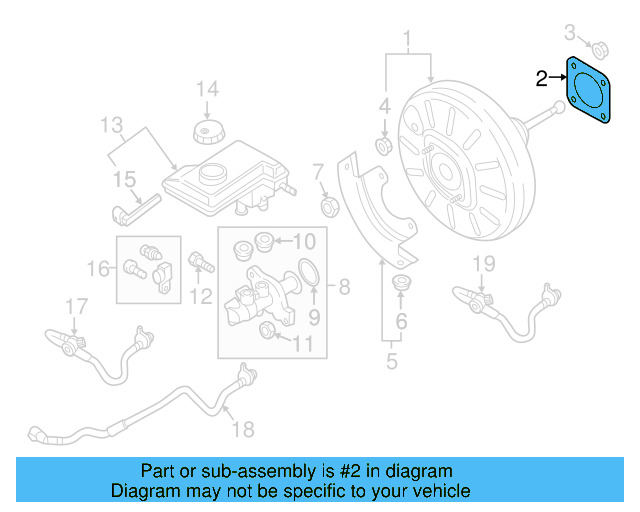 Power Brake Booster Gasket 5Q0-612-161-B - View 10