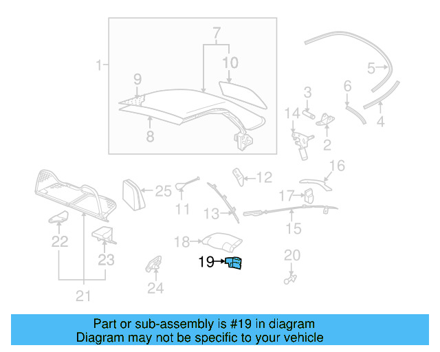 Boot Cover Bracket 1Y0-871-133-01C - View 5