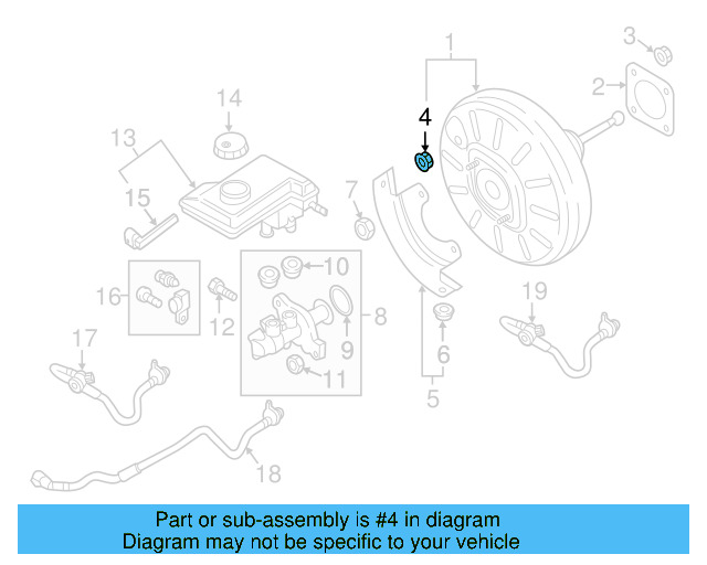 Power Brake Booster Grommet 1S0-612-250-A - View 41