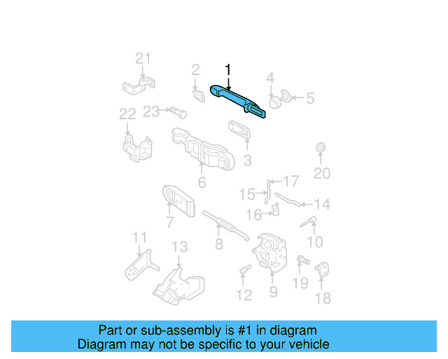 Handle, Outside (Unpainted) 3b0837207ggru - View 17
