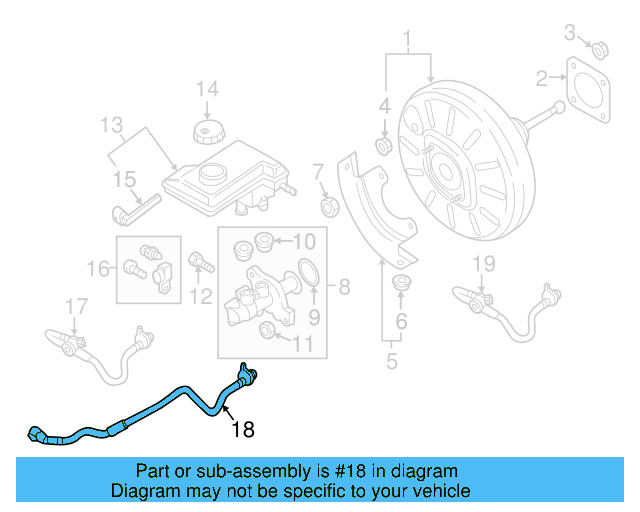 Vacuum Tube 5Q0-612-041-AG - View 3