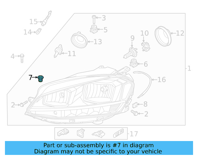 Headlamp Assembly Lower Bolt N-911-664-01 - View 10