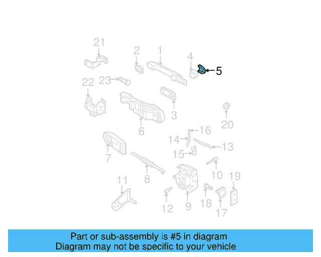 Handle, Outside Housing 1K4-839-167 - View 16