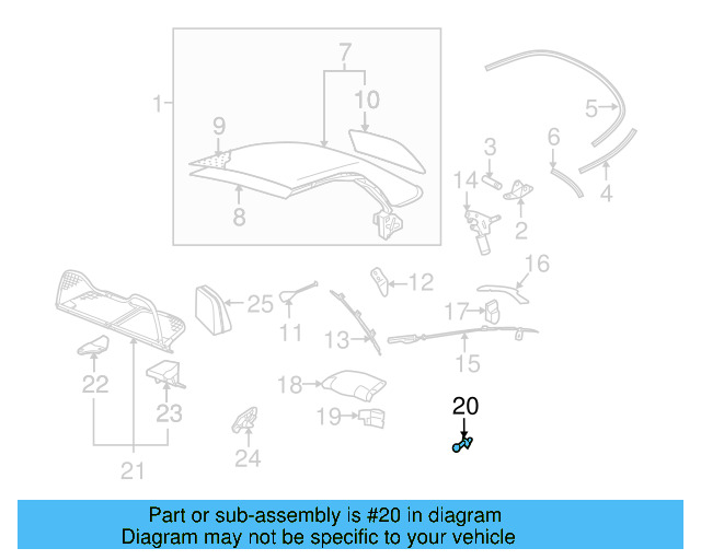 Boot Cover Clip 1Y0-871-425-A - View 3