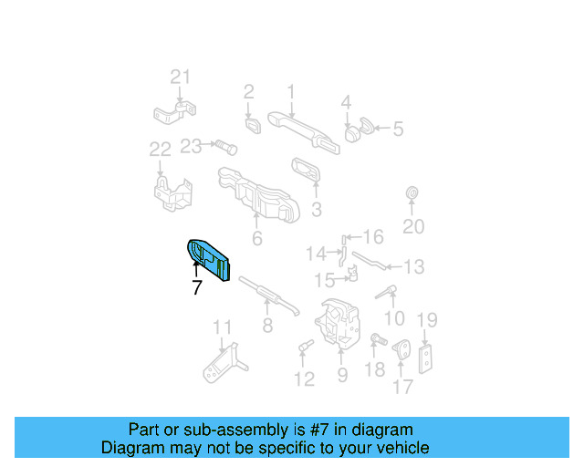 Handle, Inside 1J4-839-113-B-B41 - View 2