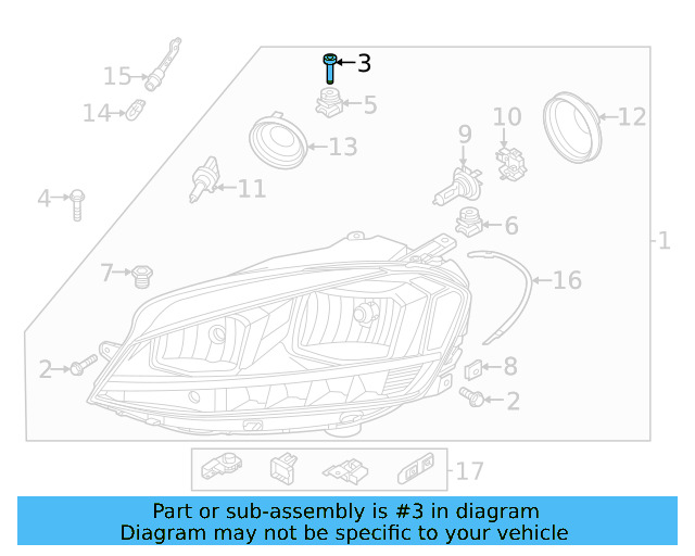 Headlamp Assembly Bolt N-911-776-01 - View 32