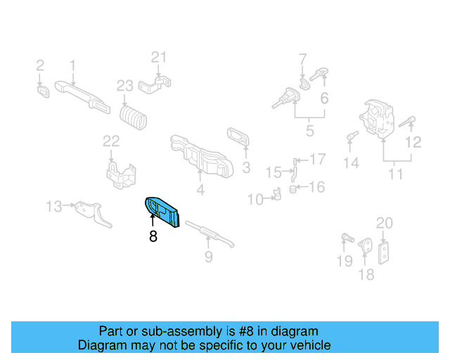 Handle, Inside 3B1-837-113-L-B41 - View 12