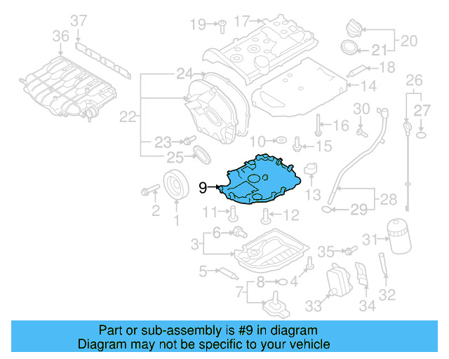 Oil Pan Baffle 06J-103-138-F - View 25