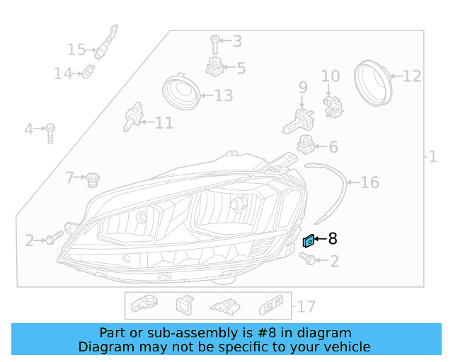 Headlamp Assembly U WHT-006-406 - View 40