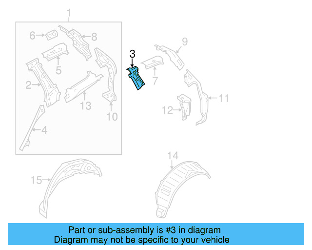Front Pillar Reinforcement 7P0-809-717-A