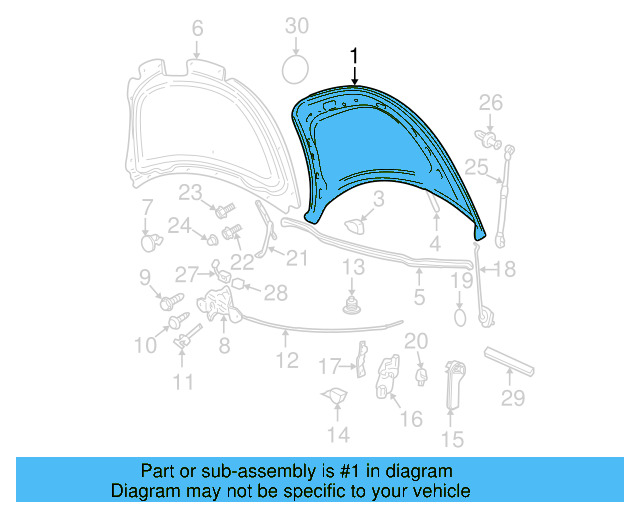 Hood 1C0-823-031-L - View 8
