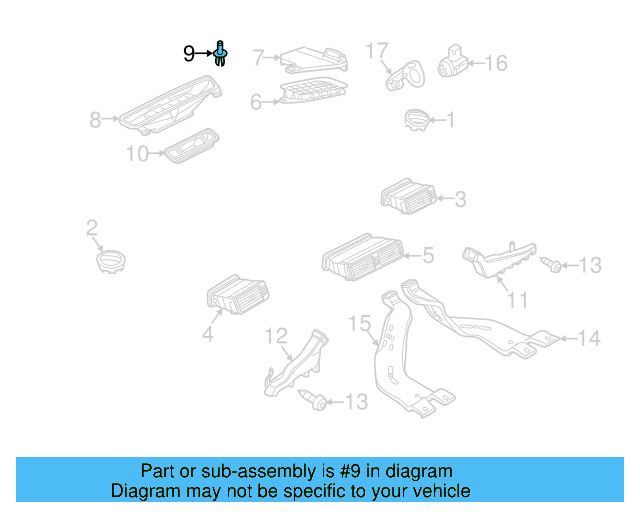 Defroster Duct Rivet 5K0-868-307 - View 11