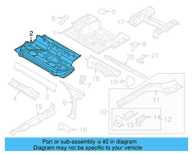 Floor Pan 5C6-813-111 - View 3