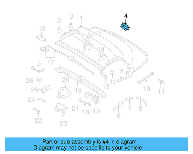 Convertible Top Hinge 1Y0-871-683 - View 4