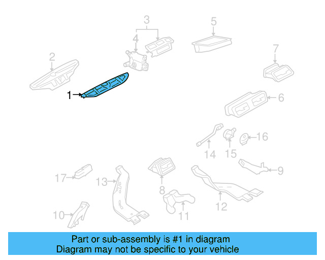 Defroster Grille 3C0-819-153-B-1QB - View 7