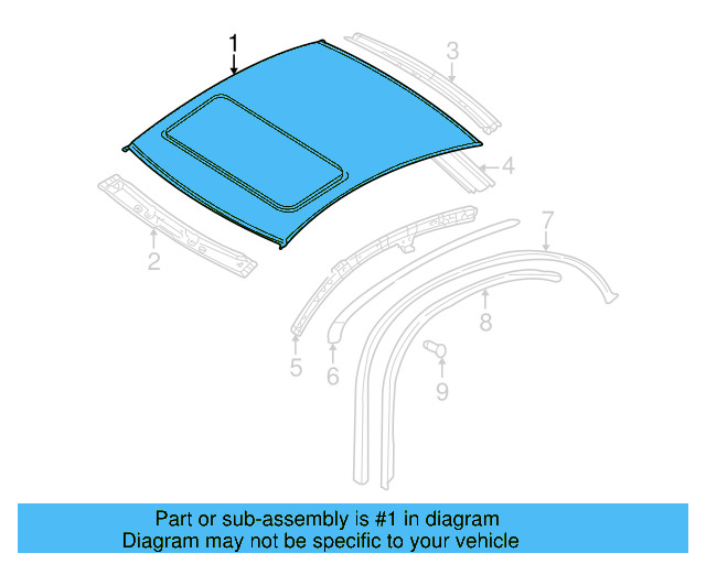 Roof Panel 3B5-817-111-B - View 10
