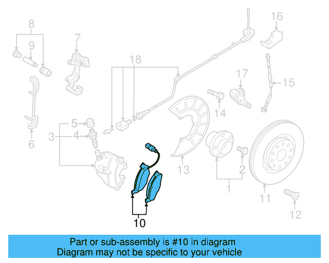 Brake Lining Front 3C0-698-151-K - View 43