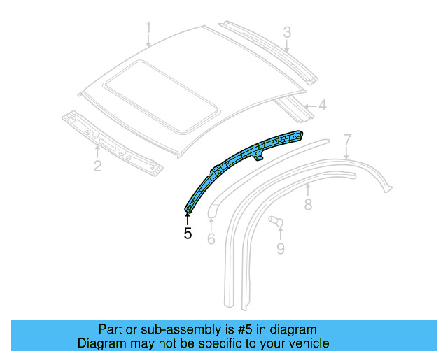 Drip Molding 3B5-854-701-B-7Z7 - View 12