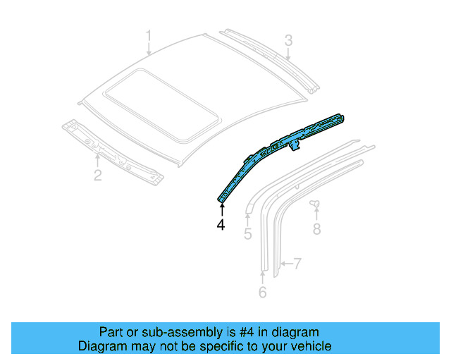 Roof Rail 3B5-809-429-G