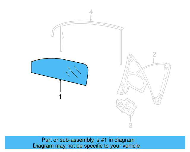 Door Glass 1K5-845-201-B - View 4