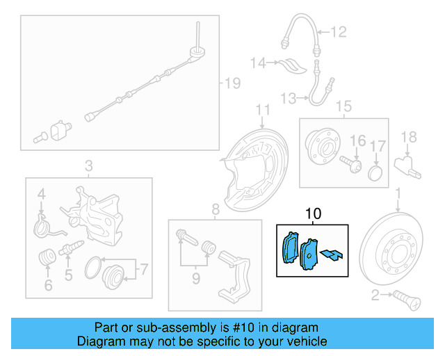 Brake Pads Rear 5C0-698-451-D - View 17