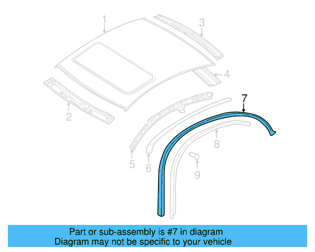 Strip Molding 3B5-853-710-E-B41