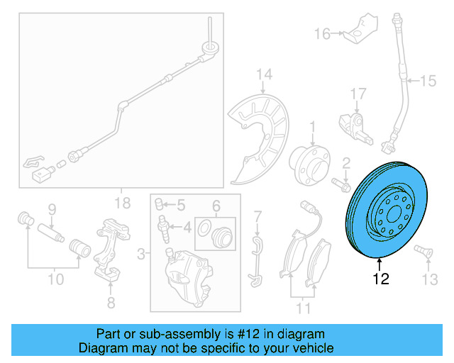 Disc Brake Rotor Front 5C0-615-301-D - View 8