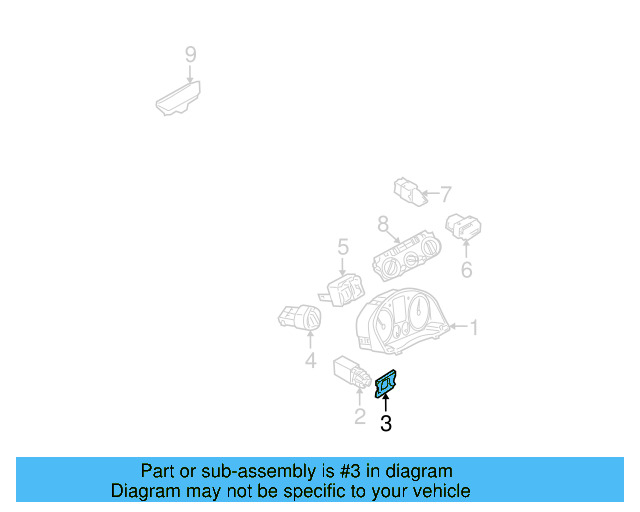 Temp Sensor Holder 1C0-971-845-A - View 2