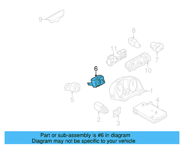 Air Bag Lamp 1K0-919-234-E - View 4